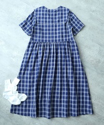 bulle de savon 製品染め セーラーカラー ロングワンピース リネン bulle de savonフレンチリネン セーラーカラーワンピース（bulle