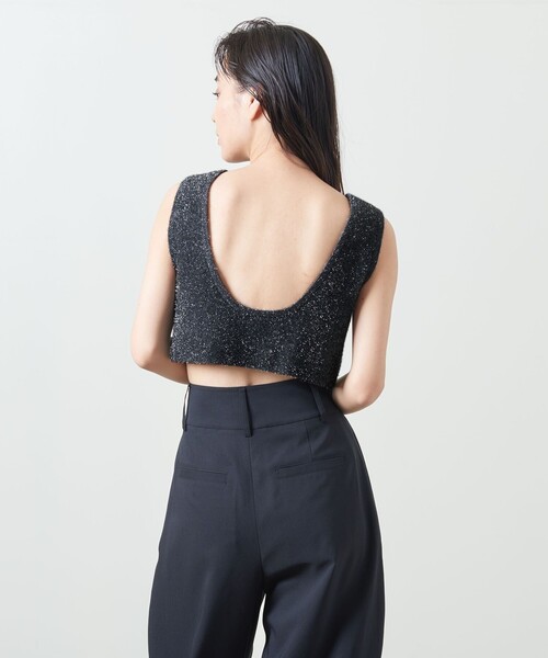 【新品未使用】ユナイテッドアローズ　ニットビスチェ シャツ　ネイビー MARW UNITED ARROWS（マルゥ ユナイテッドアローズ）の「＜MARW