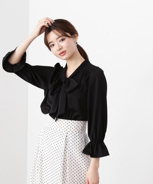 PROPORTION BODY DRESSING(プロポーションボディドレッシング)の「ボウタイブラウス / 1214110307(シャツ/ブラウス・レディース・ブラック/ブルー/オフホワイト/ホワイト・MEDIUM/SMALL)」の3枚目の写真
