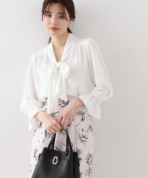 PROPORTION BODY DRESSING(プロポーションボディドレッシング)の「ボウタイブラウス / 1214110307(シャツ/ブラウス・レディース・ブラック/ブルー/オフホワイト/ホワイト・MEDIUM/SMALL)」の7枚目の写真