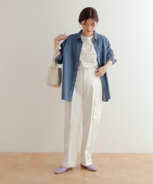 URBAN RESEARCH DOORS（アーバンリサーチドアーズ）の「センタープレスカーゴパンツ（カーゴパンツ・レディース・ネイビー/オフホワイト・MEDIUM/SMALL）」の15枚目の写真