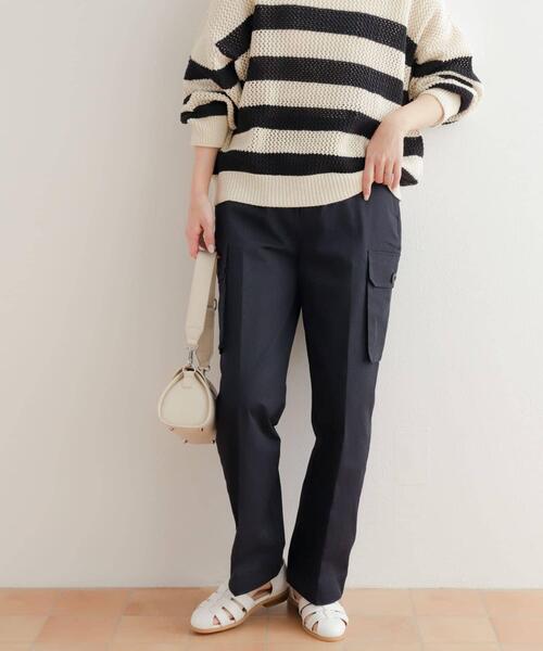 URBAN RESEARCH DOORS（アーバンリサーチドアーズ）の「センタープレスカーゴパンツ（カーゴパンツ・レディース・ネイビー/オフホワイト・MEDIUM/SMALL）」の19枚目の写真