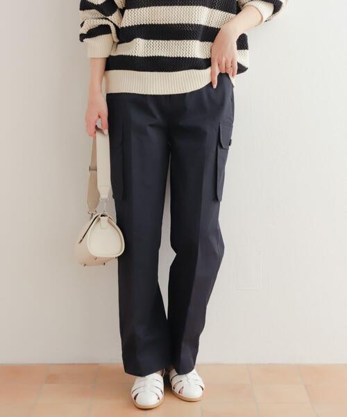 URBAN RESEARCH DOORS（アーバンリサーチドアーズ）の「センタープレスカーゴパンツ（カーゴパンツ・レディース・ネイビー/オフホワイト・MEDIUM/SMALL）」の20枚目の写真