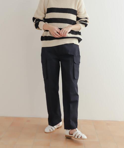 URBAN RESEARCH DOORS（アーバンリサーチドアーズ）の「センタープレスカーゴパンツ（カーゴパンツ・レディース・ネイビー/オフホワイト・MEDIUM/SMALL）」の21枚目の写真