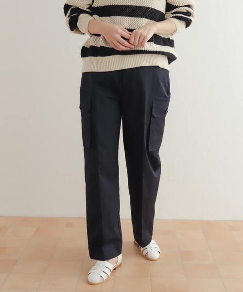 URBAN RESEARCH DOORS（アーバンリサーチドアーズ）の「センタープレスカーゴパンツ（カーゴパンツ・レディース・ネイビー/オフホワイト・MEDIUM/SMALL）」の22枚目の写真