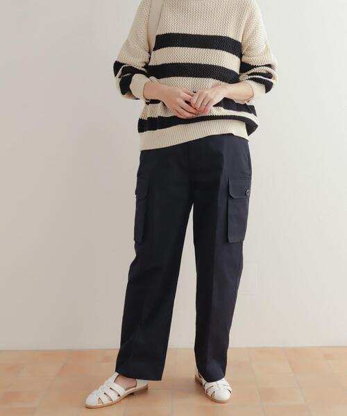 URBAN RESEARCH DOORS(アーバンリサーチドアーズ)の「センタープレスカーゴパンツ(その他パンツ・レディース・ネイビー/オフホワイト・MEDIUM/SMALL)」の10枚目の写真