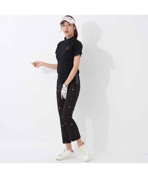 marie claire(マリ・クレール)の「marie claire GOLF/マリクレール ゴルフ ゴルフウェア ブランド ロゴ 軽量 撥水 モックネック 半袖 ニット セーター(ニット/セーター・レディース・ネイビー/ブラック/ホワイト・M/LL/3L/S/L)」の13枚目の写真