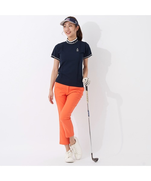 marie claire(マリ・クレール)の「marie claire GOLF/マリクレール ゴルフ ゴルフウェア ブランド ロゴ 軽量 撥水 モックネック 半袖 ニット セーター(ニット/セーター・レディース・ネイビー/ブラック/ホワイト・M/LL/3L/S/L)」の21枚目の写真