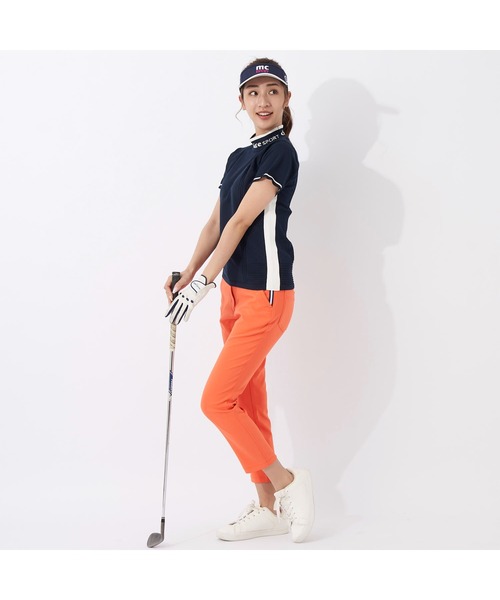 marie claire(マリ・クレール)の「marie claire GOLF/マリクレール ゴルフ ゴルフウェア ブランド ロゴ 軽量 撥水 モックネック 半袖 ニット セーター(ニット/セーター・レディース・ネイビー/ブラック/ホワイト・M/LL/3L/S/L)」の22枚目の写真