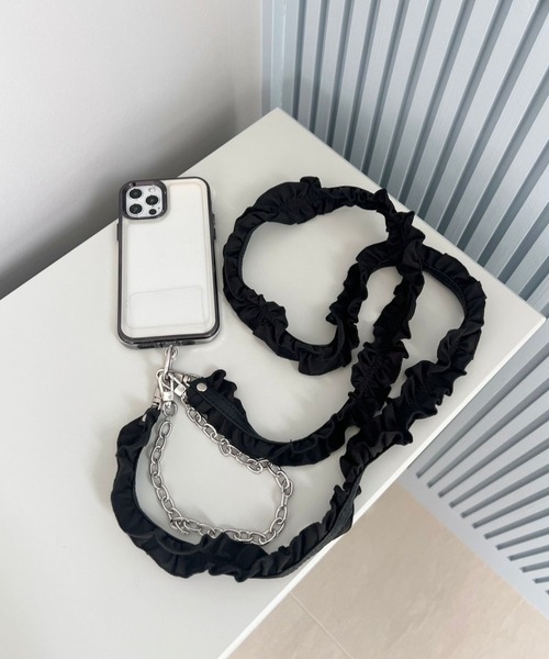 Me%(ミィパーセント)の「【ストラップシート付き】2SETフリルモバイルストラップ 111617(スマホグッズ・レディース・ブラック/ベージュ/アイボリー/シルバー・FREE)」の21枚目の写真