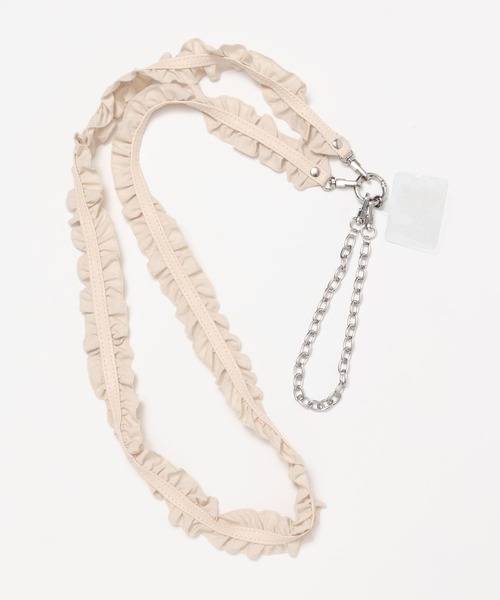 Me%(ミィパーセント)の「【ストラップシート付き】2SETフリルモバイルストラップ 111617(スマホグッズ・レディース・ブラック/ベージュ/アイボリー/シルバー・FREE)」の18枚目の写真