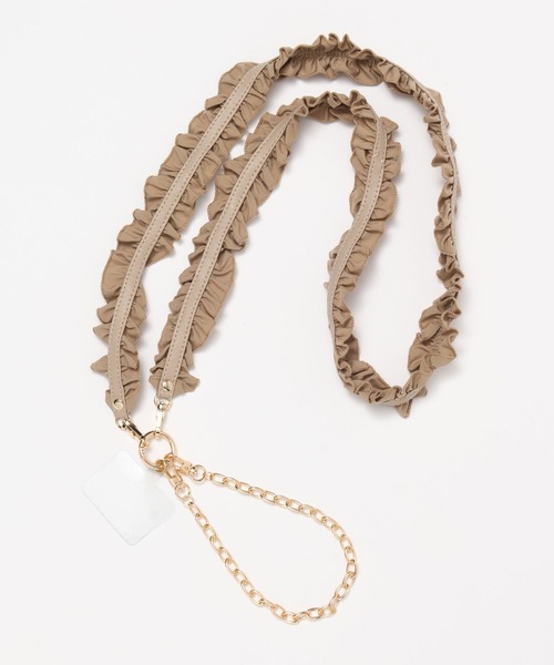 Me%(ミィパーセント)の「【ストラップシート付き】2SETフリルモバイルストラップ 111617(スマホグッズ・レディース・ブラック/ベージュ/アイボリー/シルバー・FREE)」の17枚目の写真