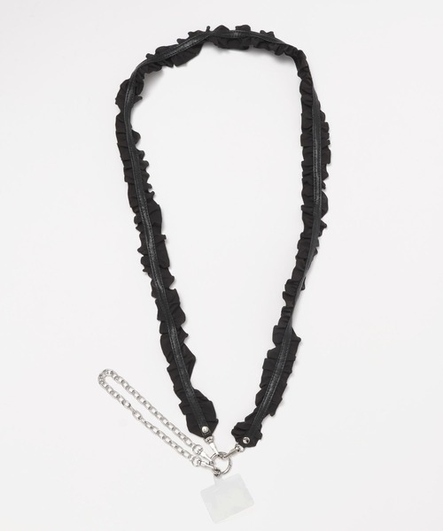 Me%(ミィパーセント)の「【ストラップシート付き】2SETフリルモバイルストラップ 111617(スマホグッズ・レディース・ブラック/ベージュ/アイボリー/シルバー・FREE)」の15枚目の写真