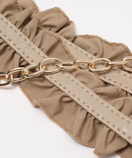 Me%(ミィパーセント)の「【ストラップシート付き】2SETフリルモバイルストラップ 111617(スマホグッズ・レディース・ブラック/ベージュ/アイボリー/シルバー・FREE)」の8枚目の写真