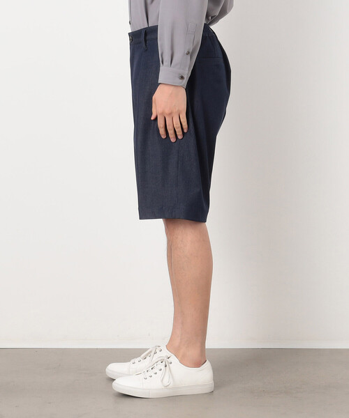 COMME CA COMMUNE(コムサコミューン)の「デニムライク ワンタックハーフパンツ(デニムパンツ・メンズ・ネイビー・MEDIUM/LARGE)」の6枚目の写真