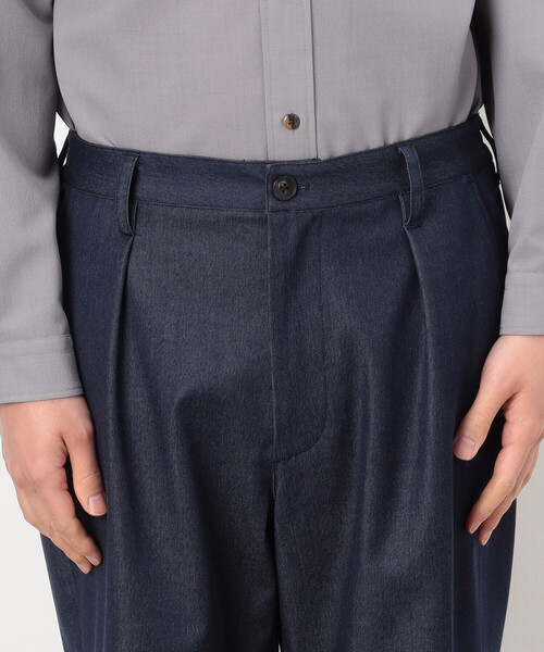 COMME CA COMMUNE(コムサコミューン)の「デニムライク ワンタックハーフパンツ(デニムパンツ・メンズ・ネイビー・MEDIUM/LARGE)」の8枚目の写真