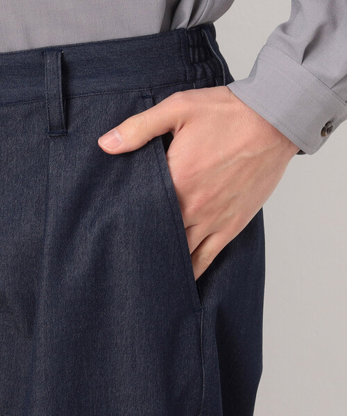COMME CA COMMUNE(コムサコミューン)の「デニムライク ワンタックハーフパンツ(デニムパンツ・メンズ・ネイビー・MEDIUM/LARGE)」の10枚目の写真