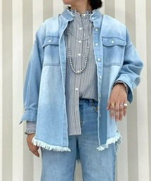 BACK NUMBER | 【BACK NUMBER】ダメージデニムシャツ(シャツ/ブラウス)