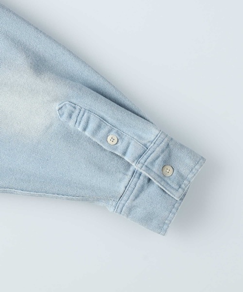 BACK NUMBER（バックナンバー）の「【BACK NUMBER】ダメージデニムシャツ（シャツ/ブラウス・レディース・ライトインディゴブルー・フリー）」の12枚目の写真