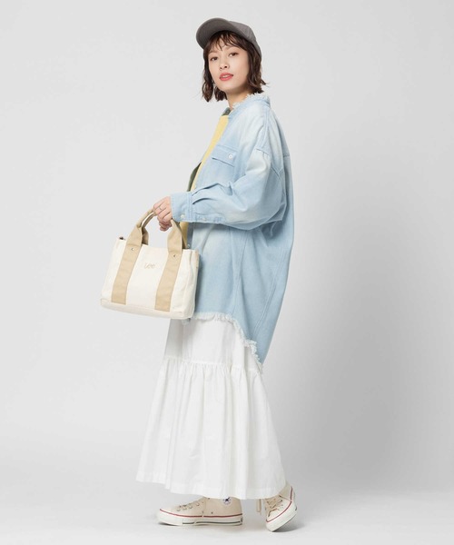 BACK NUMBER（バックナンバー）の「【BACK NUMBER】ダメージデニムシャツ（シャツ/ブラウス・レディース・ライトインディゴブルー・フリー）」の5枚目の写真