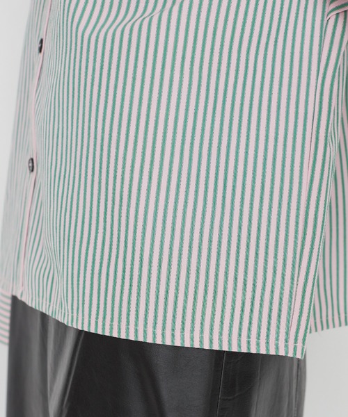 casane（カサネ）の「ドビーストライプワイドカフスシャツ（シャツ/ブラウス・レディース・グリーン/ピンク/ホワイト・FREE）」の22枚目の写真