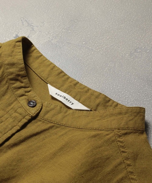 soulberry（ソウルベリー）の「袖あり！なノースリシャツ（シャツ/ブラウス・レディース・マスタード・4L/3L/LL/L/M）」の3枚目の写真