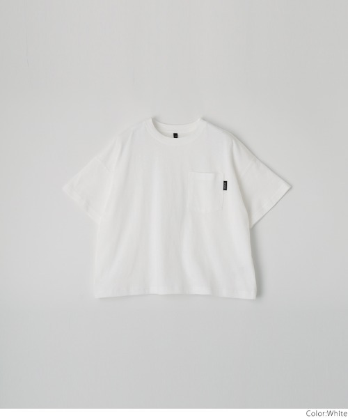 coca（coca）（コカ）の「キッズ ポケット付きビッグコットンTシャツ（Tシャツ/カットソー・キッズ・ブラック/ブルー/ベージュ/ホワイト・110/120/130/140）」の14枚目の写真