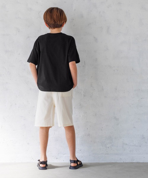 coca（coca）（コカ）の「キッズ ポケット付きビッグコットンTシャツ（Tシャツ/カットソー・キッズ・ブラック/ブルー/ベージュ/ホワイト・110/120/130/140）」の12枚目の写真