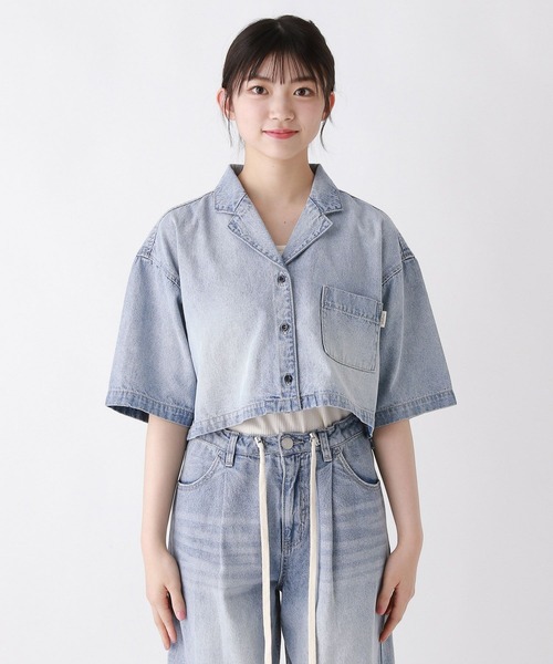 repipi armario（レピピ アルマリオ）の「【セットアップ対応】ルーズカイキンシャツ（シャツ/ブラウス・キッズ・ブルー・MEDIUM/SMALL/LARGE）」の5枚目の写真