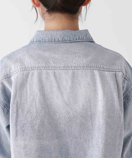 repipi armario（レピピ アルマリオ）の「【セットアップ対応】ルーズカイキンシャツ（シャツ/ブラウス・キッズ・ブルー・MEDIUM/SMALL/LARGE）」の2枚目の写真