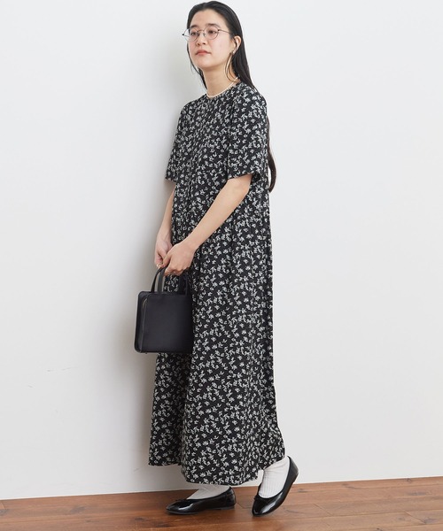 fig London　フィグ ロンドン　チューリップ　ロングワンピース　ブラウン fig London フィグ ロンドン チューリップ ロングワンピース