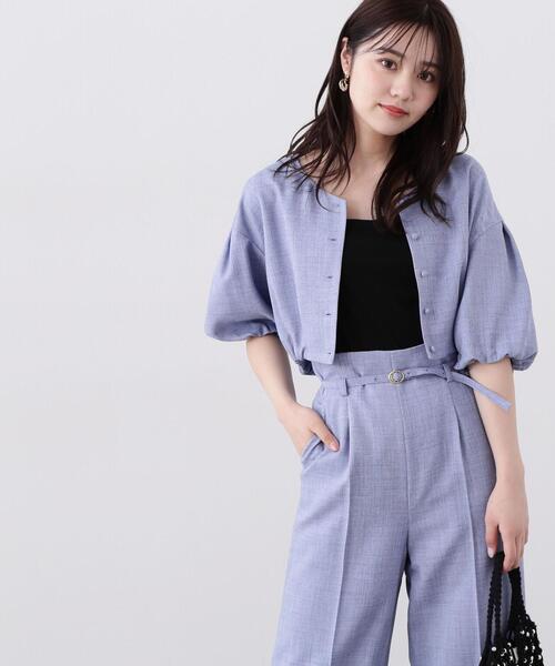 PROPORTION BODY DRESSING（プロポーションボディドレッシング）の「ショート丈バルーンブラウス / 1214110407（シャツ/ブラウス・レディース・ホワイト系その他/ブラック/ブルー・SMALL/MEDIUM）」の3枚目の写真