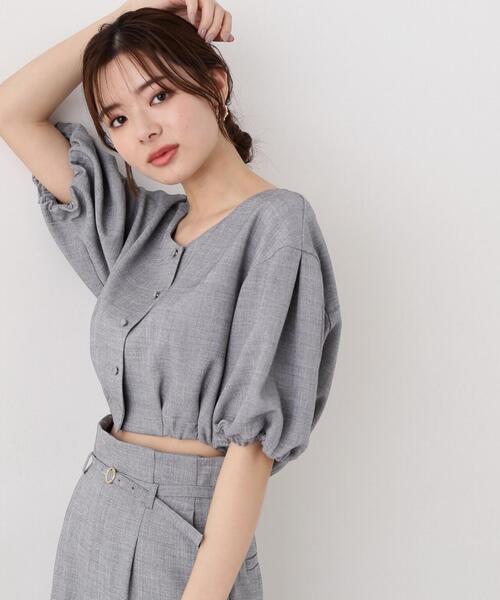 PROPORTION BODY DRESSING（プロポーションボディドレッシング）の「ショート丈バルーンブラウス / 1214110407（シャツ/ブラウス・レディース・ホワイト系その他/ブラック/ブルー・SMALL/MEDIUM）」の2枚目の写真