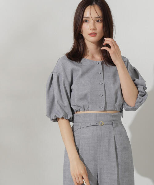 PROPORTION BODY DRESSING（プロポーションボディドレッシング）の「ショート丈バルーンブラウス / 1214110407（シャツ/ブラウス・レディース・ホワイト系その他/ブラック/ブルー・SMALL/MEDIUM）」の10枚目の写真