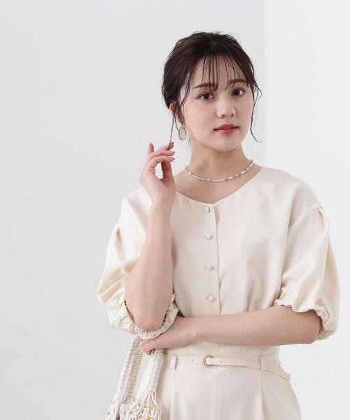 PROPORTION BODY DRESSING（プロポーションボディドレッシング）の「ショート丈バルーンブラウス / 1214110407（シャツ/ブラウス・レディース・ホワイト系その他/ブラック/ブルー・SMALL/MEDIUM）」の14枚目の写真