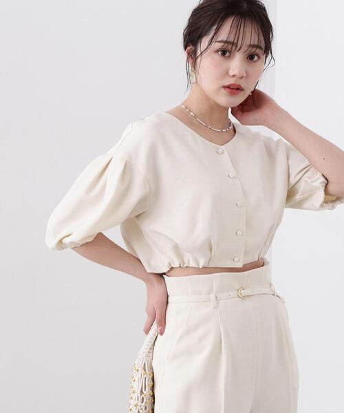 PROPORTION BODY DRESSING（プロポーションボディドレッシング）の「ショート丈バルーンブラウス / 1214110407（シャツ/ブラウス・レディース・ホワイト系その他/ブラック/ブルー・SMALL/MEDIUM）」の15枚目の写真