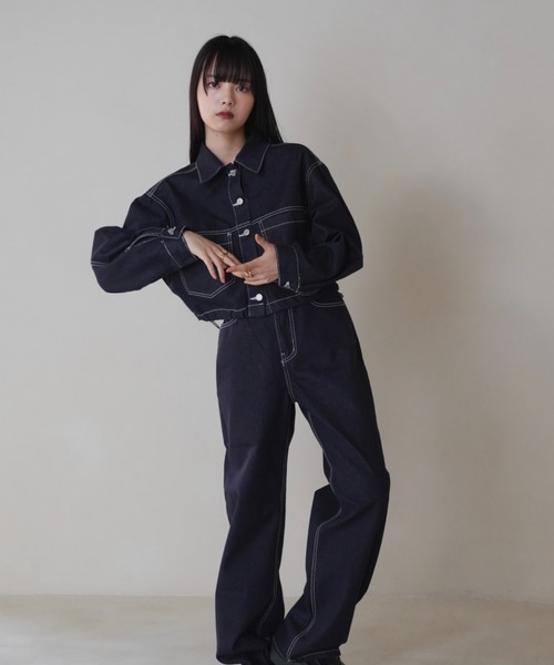 uenui ヴィンテージショートジャケット Uenui（ウニュイ）の「cropped denim jacket（その他アウター）」 - WEAR