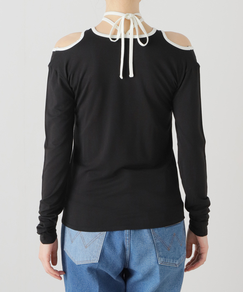 U by SPICK&SPAN(ユーバイスピックアンドスパン)の「バイカラーカッティングプルオーバー(Tシャツ/カットソー・レディース・ホワイト/ブラック・FREE)」の17枚目の写真
