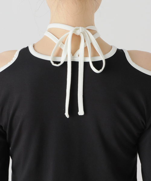 U by SPICK&SPAN(ユーバイスピックアンドスパン)の「バイカラーカッティングプルオーバー(Tシャツ/カットソー・レディース・ホワイト/ブラック・FREE)」の20枚目の写真