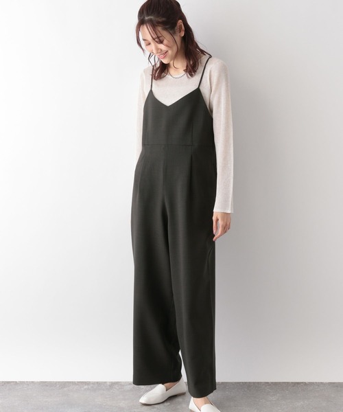 GLOBAL WORK(グローバルワーク)の「お手入れらくらくDRYサロペ/MATINEE LINE/106589(サロペット/オーバーオール・レディース・スミクロ/グレイッシュベージュ/モカ・LARGE/MEDIUM)」の6枚目の写真