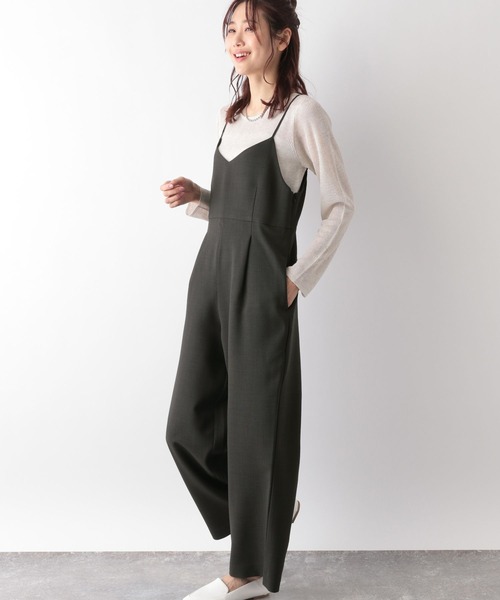 GLOBAL WORK(グローバルワーク)の「お手入れらくらくDRYサロペ/MATINEE LINE/106589(サロペット/オーバーオール・レディース・スミクロ/グレイッシュベージュ/モカ・LARGE/MEDIUM)」の7枚目の写真