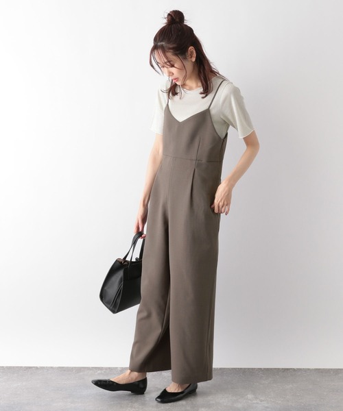 GLOBAL WORK(グローバルワーク)の「お手入れらくらくDRYサロペ/MATINEE LINE/106589(サロペット/オーバーオール・レディース・スミクロ/グレイッシュベージュ/モカ・LARGE/MEDIUM)」の9枚目の写真