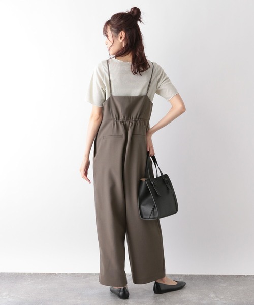 GLOBAL WORK(グローバルワーク)の「お手入れらくらくDRYサロペ/MATINEE LINE/106589(サロペット/オーバーオール・レディース・スミクロ/グレイッシュベージュ/モカ・LARGE/MEDIUM)」の10枚目の写真