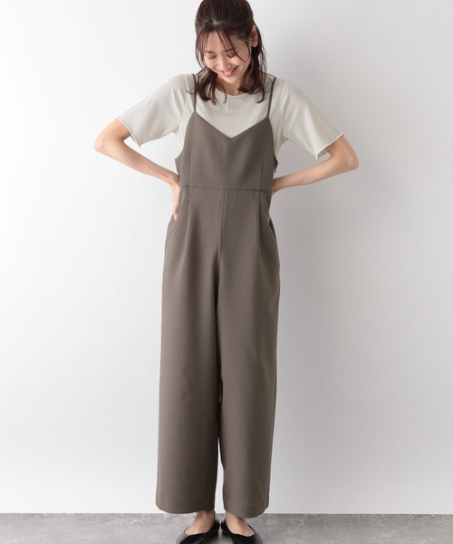 GLOBAL WORK(グローバルワーク)の「お手入れらくらくDRYサロペ/MATINEE LINE/106589(サロペット/オーバーオール・レディース・スミクロ/グレイッシュベージュ/モカ・LARGE/MEDIUM)」の11枚目の写真