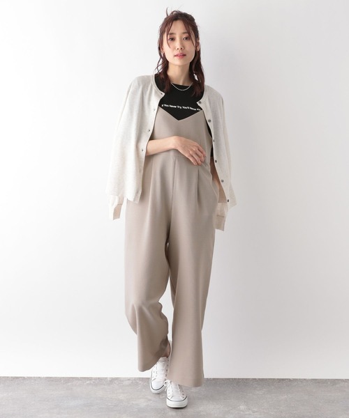 GLOBAL WORK(グローバルワーク)の「お手入れらくらくDRYサロペ/MATINEE LINE/106589(サロペット/オーバーオール・レディース・スミクロ/グレイッシュベージュ/モカ・LARGE/MEDIUM)」の13枚目の写真
