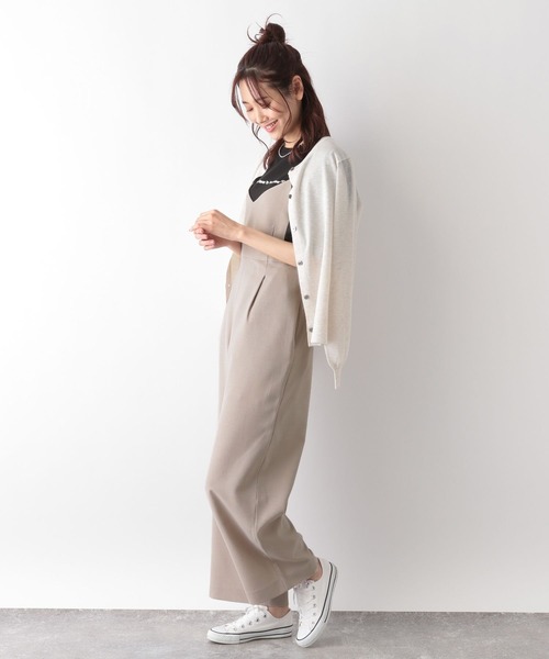 GLOBAL WORK(グローバルワーク)の「お手入れらくらくDRYサロペ/MATINEE LINE/106589(サロペット/オーバーオール・レディース・スミクロ/グレイッシュベージュ/モカ・LARGE/MEDIUM)」の14枚目の写真