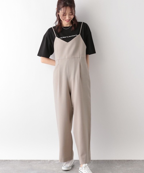 GLOBAL WORK(グローバルワーク)の「お手入れらくらくDRYサロペ/MATINEE LINE/106589(サロペット/オーバーオール・レディース・スミクロ/グレイッシュベージュ/モカ・LARGE/MEDIUM)」の15枚目の写真