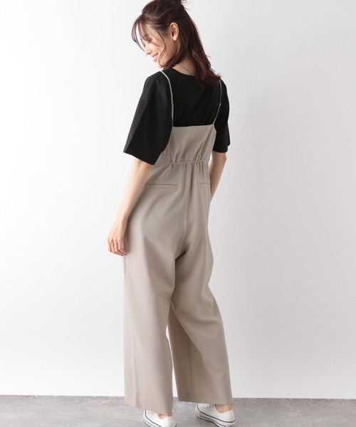 GLOBAL WORK(グローバルワーク)の「お手入れらくらくDRYサロペ/MATINEE LINE/106589(サロペット/オーバーオール・レディース・スミクロ/グレイッシュベージュ/モカ・LARGE/MEDIUM)」の16枚目の写真