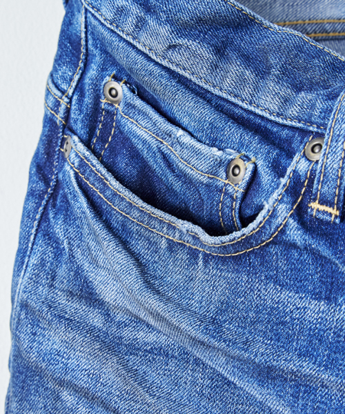 VERTEX & CO.（ヴァーテックスアンドコー）の「mp3832 - REPAIRED DAMAGE 5POCKET TAPERED DENIM PANTS MADE IN JAPAN　デニムパンツ（デニムパンツ・メンズ・インディゴブルー・1/3/2）」の18枚目の写真