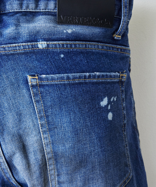 VERTEX & CO.（ヴァーテックスアンドコー）の「mp3832 - REPAIRED DAMAGE 5POCKET TAPERED DENIM PANTS MADE IN JAPAN　デニムパンツ（デニムパンツ・メンズ・インディゴブルー・1/3/2）」の9枚目の写真